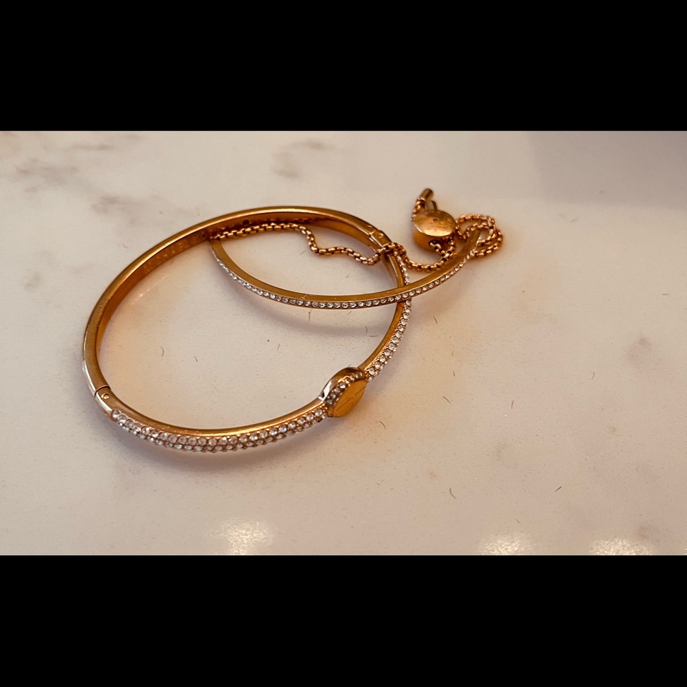 2 Rose gold Michael Kors bracelets